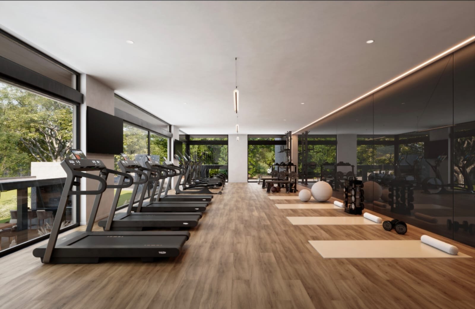 Gimnasio equipado